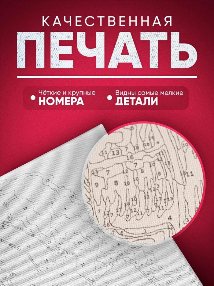 Картина по номерам Цветы красные 40x50 — изображение 3